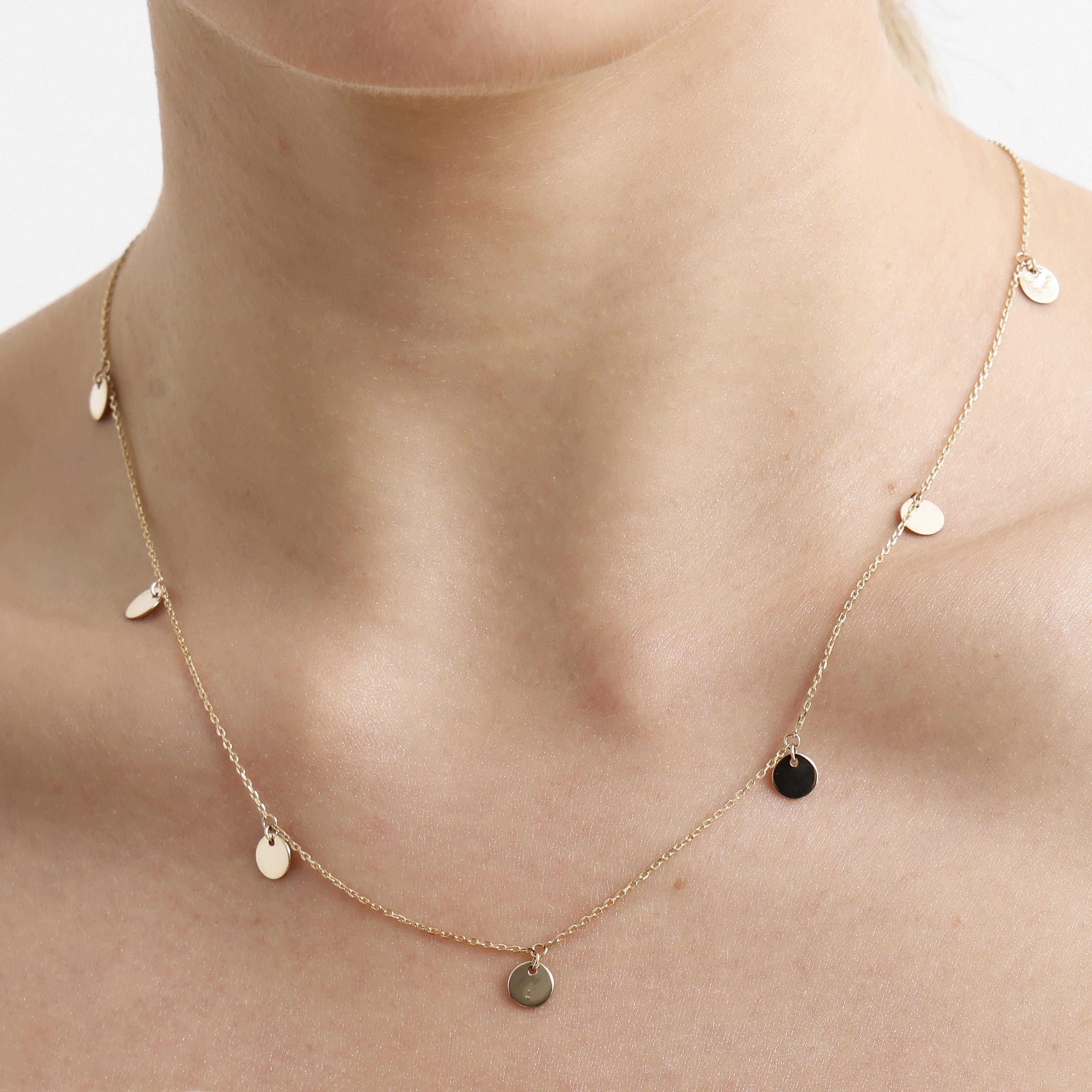 Golden Disc Necklace